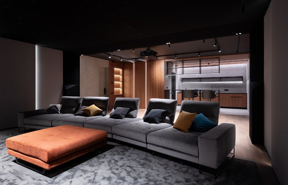 Millenium home theater seating area