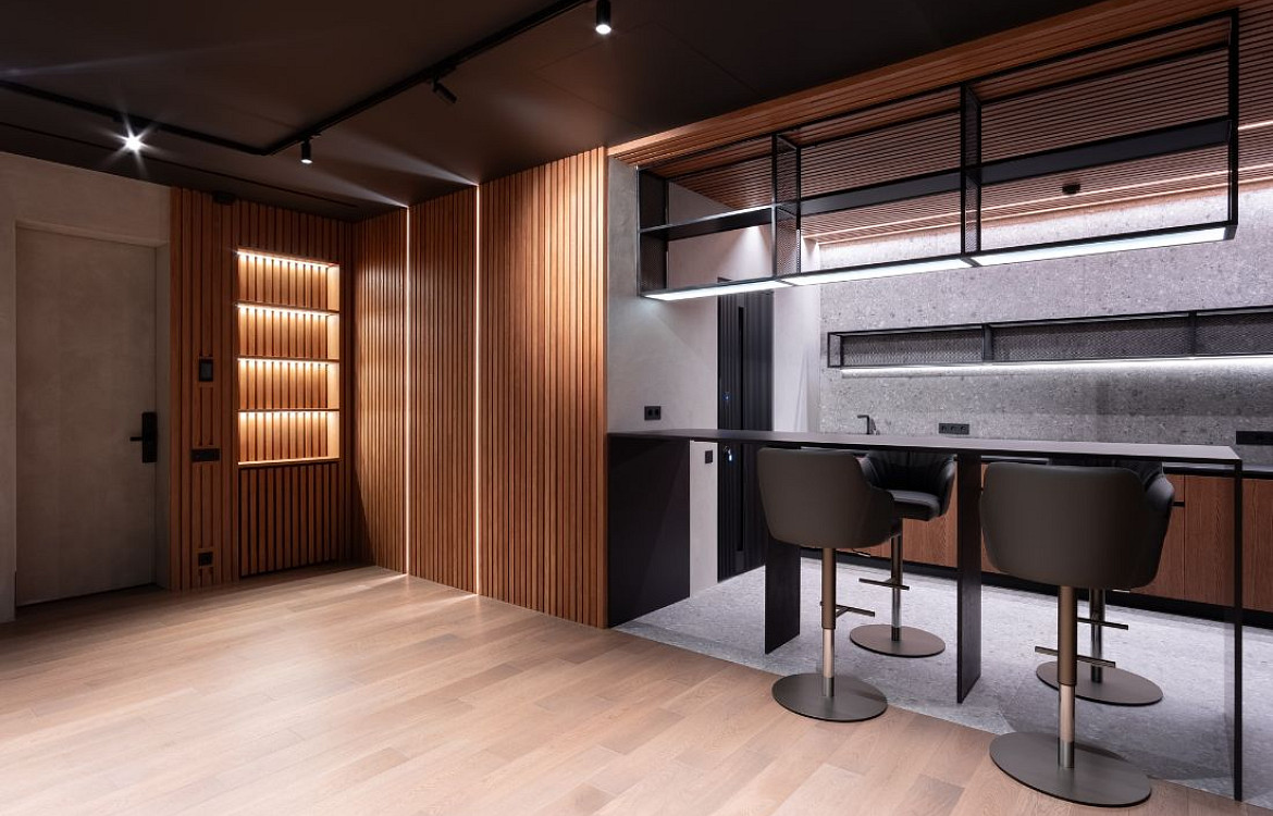 Millenium home theater counter seating