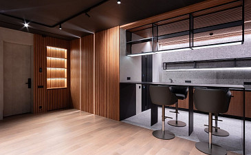 Millenium home theater counter seating