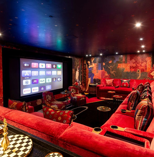 Hand-Painted Cinema media room