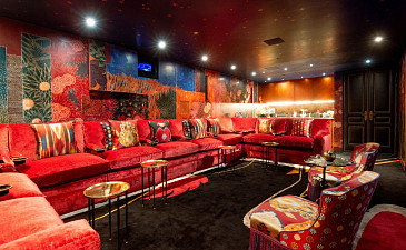 Hand-Painted Cinema seating area