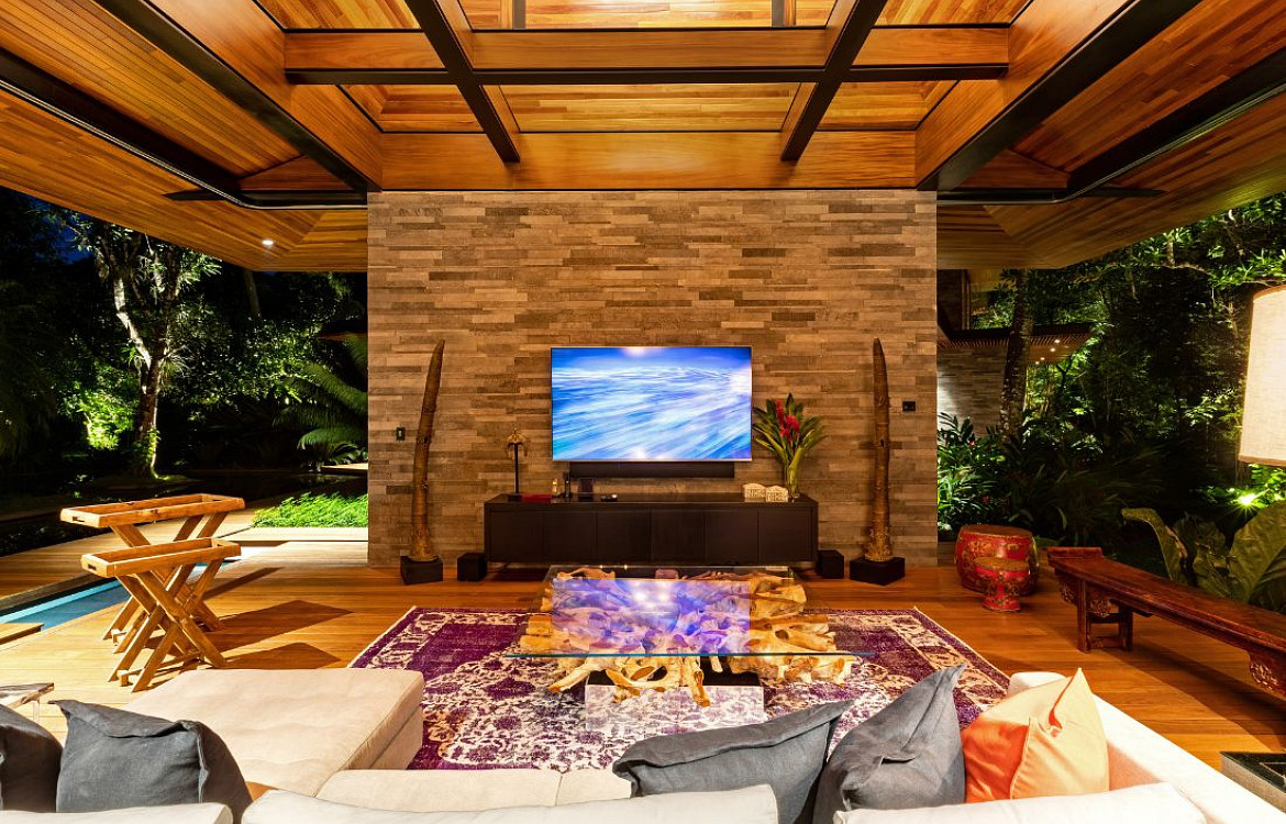 Lara Lopez Rio Dulce outdoor seating area