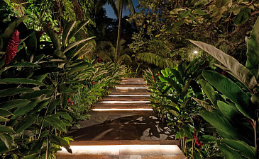 Lara Lopez Rio Dulce lighted outdoor stairs