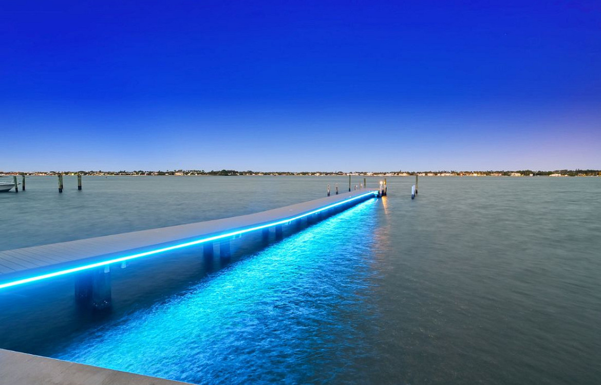Lighting Up The Lagoon pier and ocean