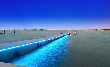 Lighting Up The Lagoon pier and ocean