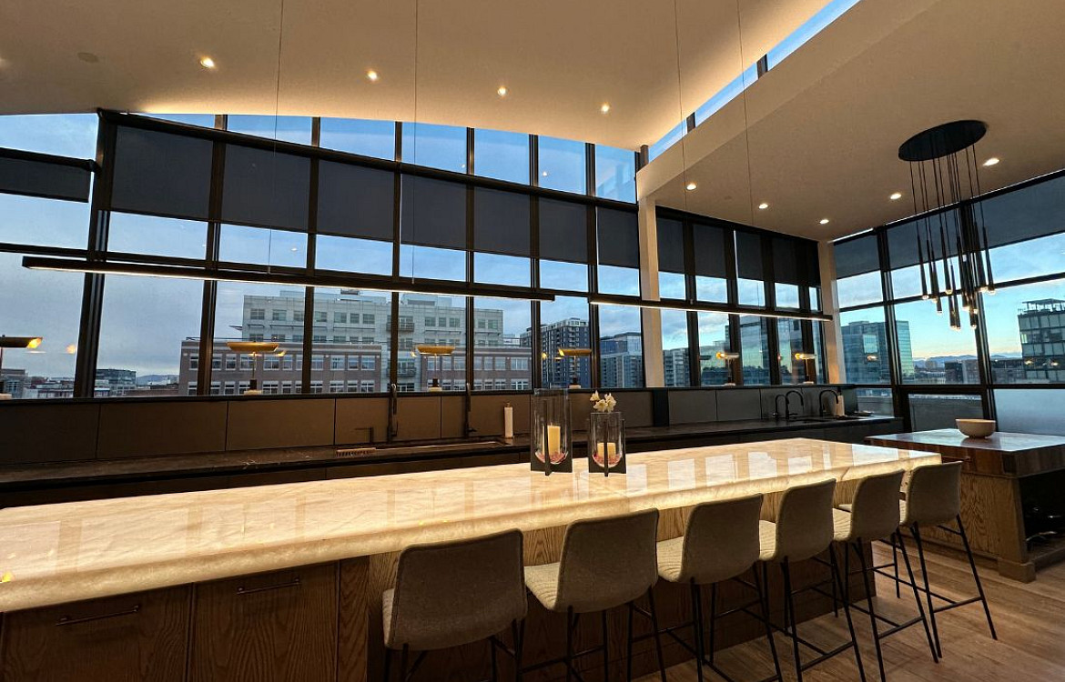 McGregor Square Smart Penthouse counter and view