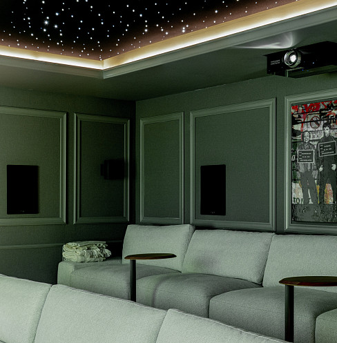 Home cinema seating and lighting