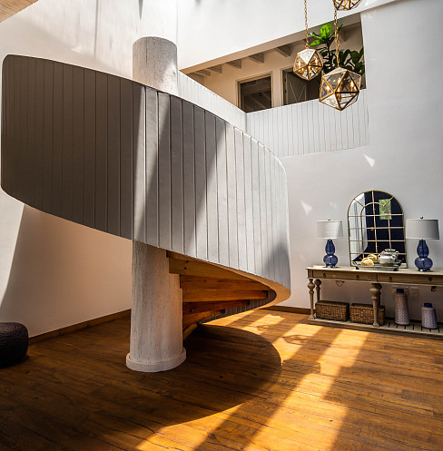 Luxury staircase in open area