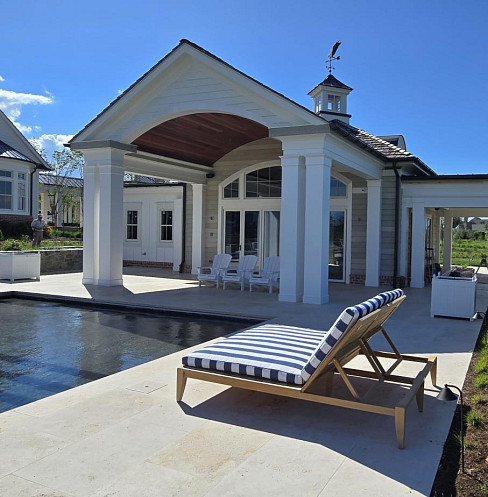 Pool and backyard