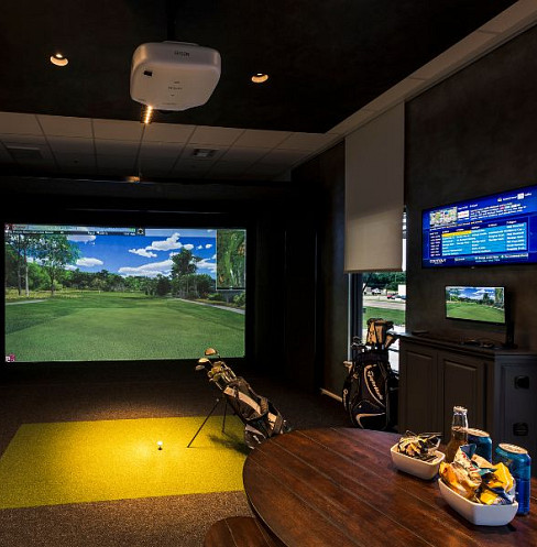golf simulator room