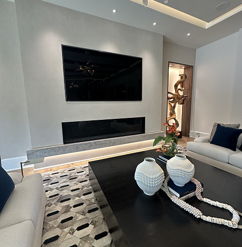 Linear Lighting media room