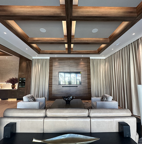 Linear Lighting media seating