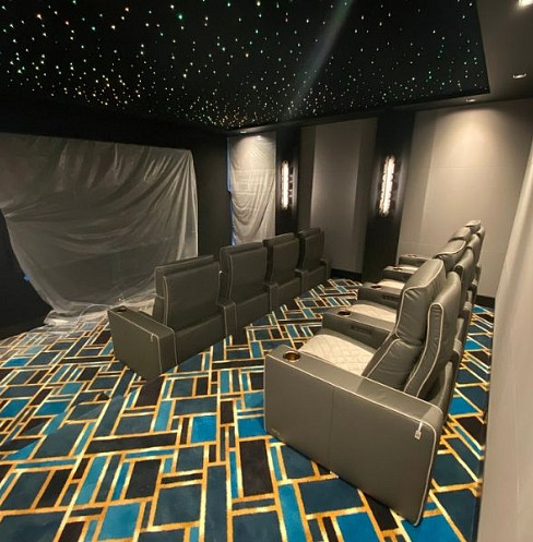 side view of home theater