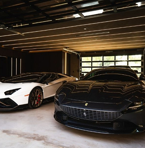 Automotive showroom integrated into the estate's smart technology network